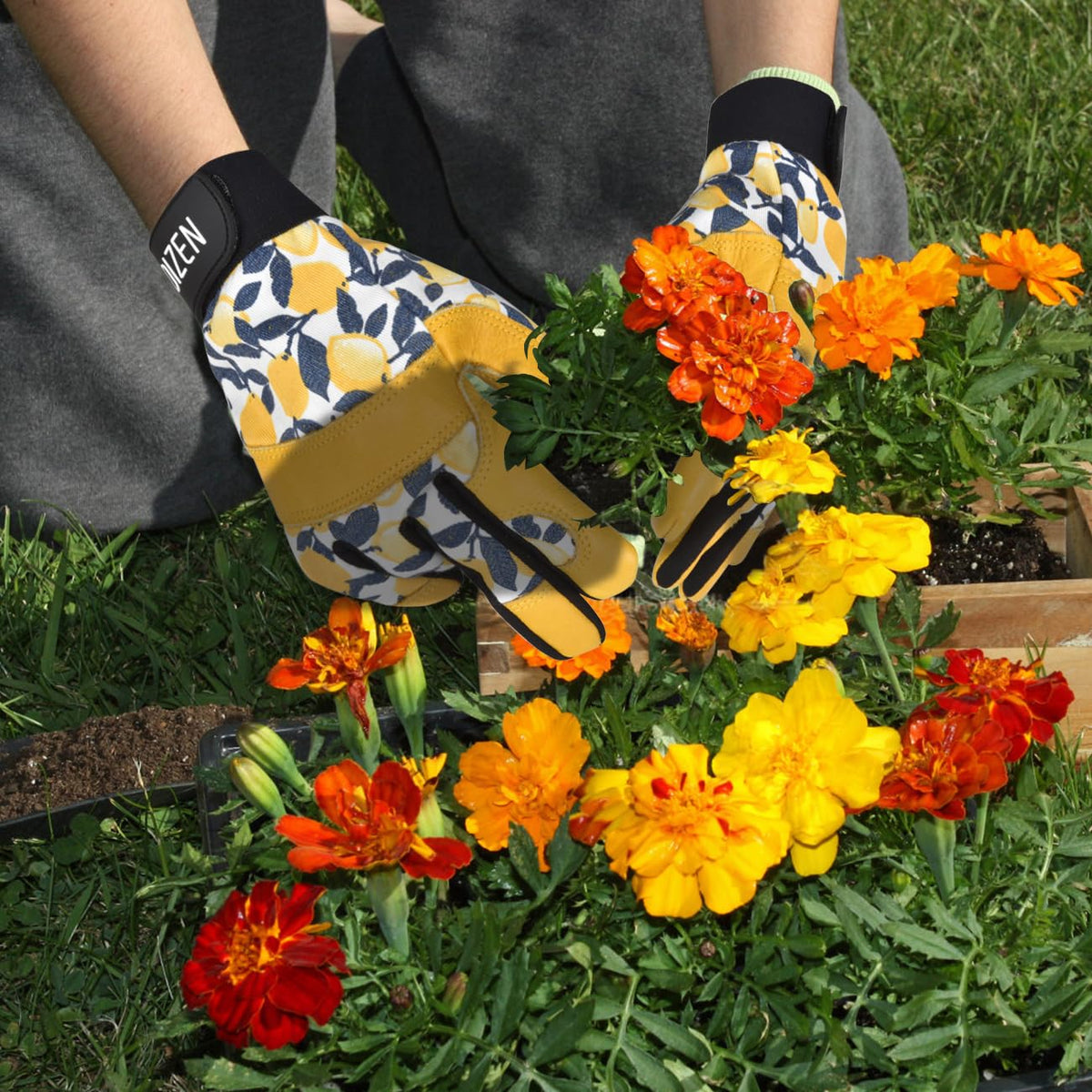 OIZEN adjustable closure provides secure fit during pruning.