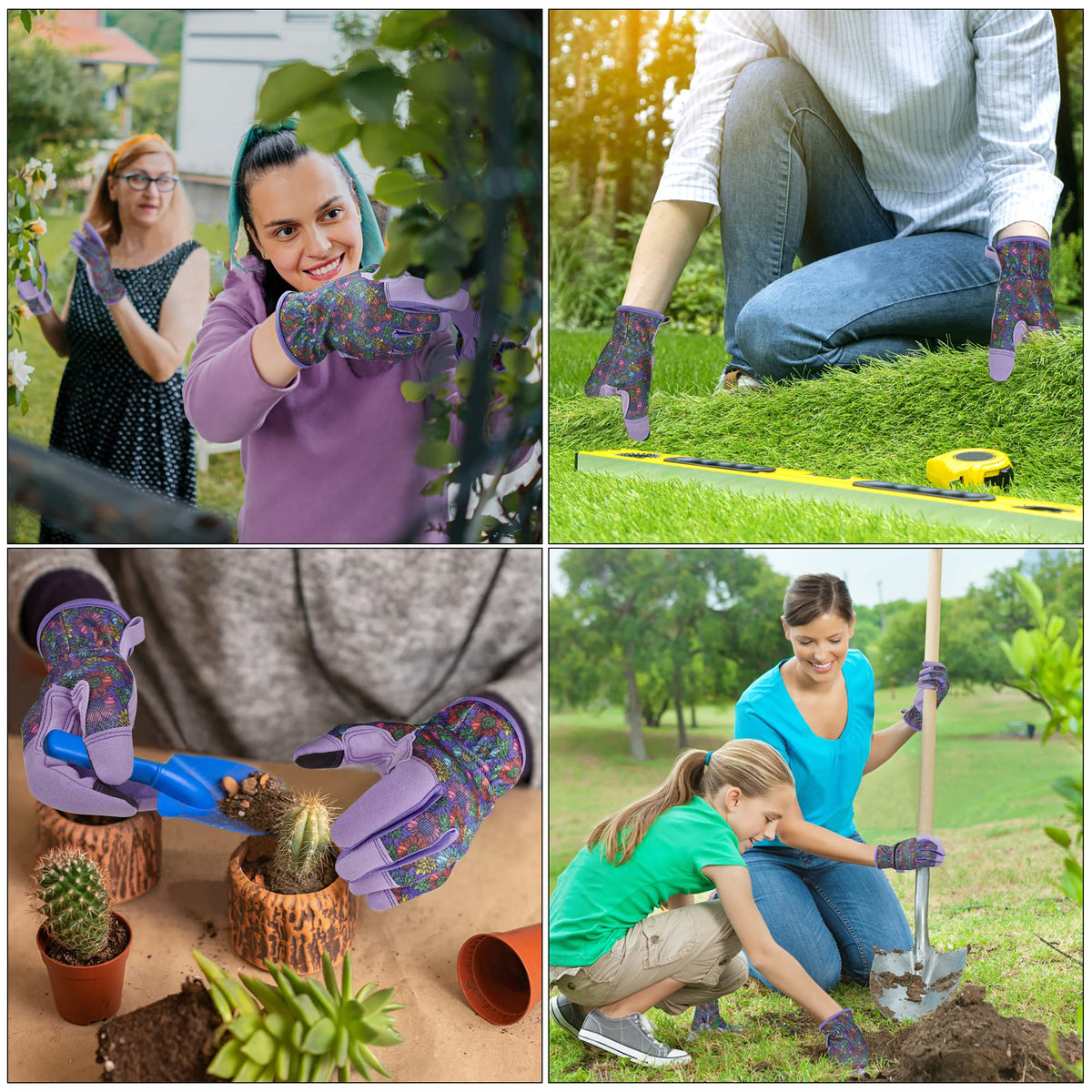 OIZEN gardening gloves are machine washable for easy cleanup after tasks.
