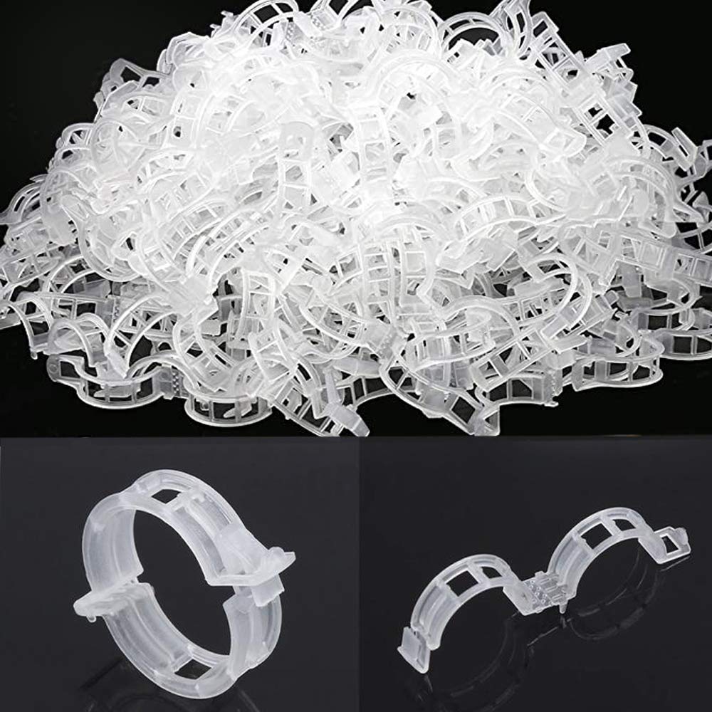 OJYUDD white plant support clips for tidy garden trellises.