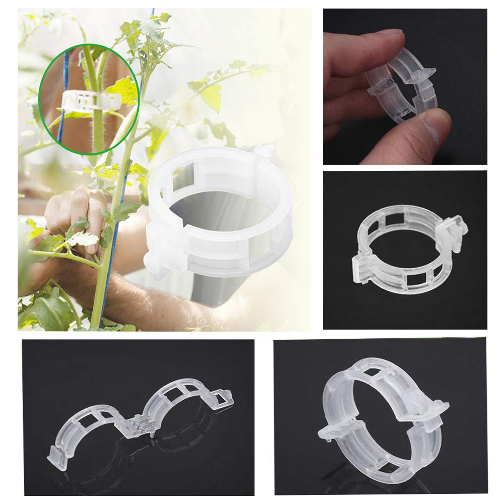 OJYUDD durable plastic garden clips close-up.