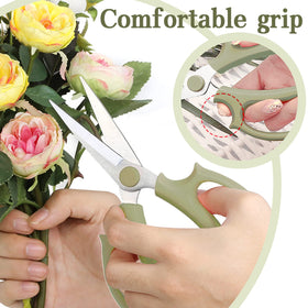 OJYUDD Floral Scissors stainless steel blade resists corrosion for lasting sharpness