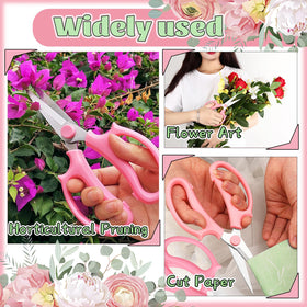 OJYUDD 7-8 inch flower scissors for versatile garden trimming tasks