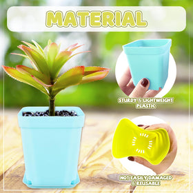 OJYUDD mini square planters perfect for small plants and succulents.