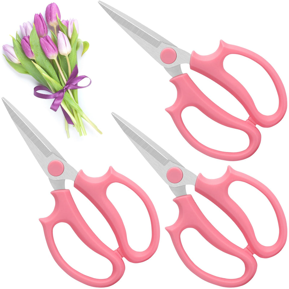 OJYUDD pink garden flower shears pack for precise pruning in tight spaces
