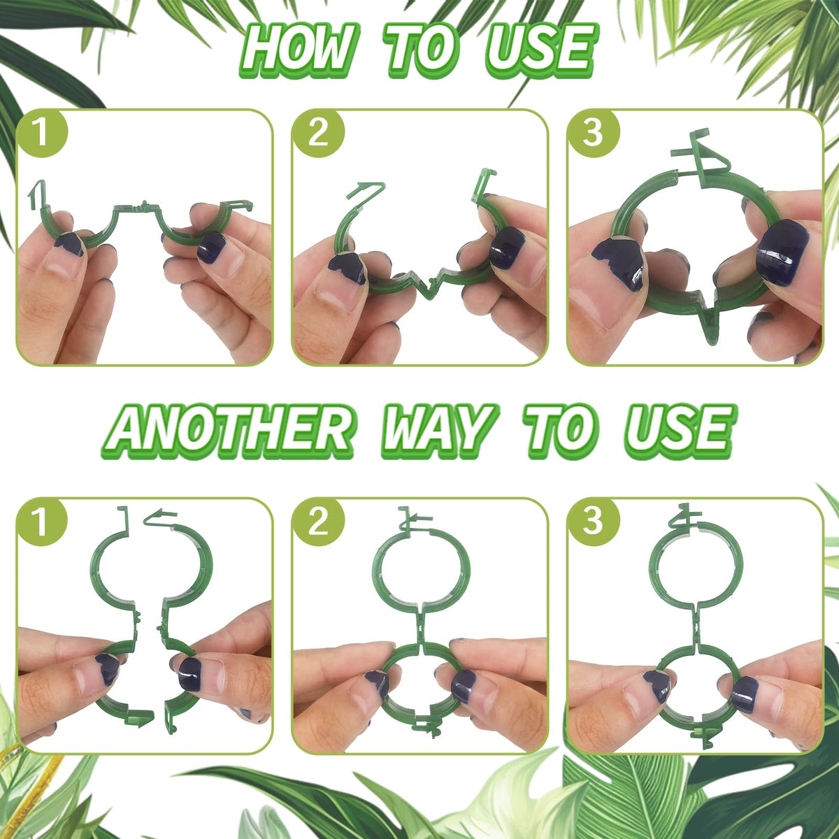 OJYUDD snap-design-clip makes securing stems quick.