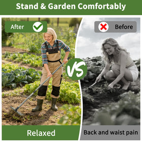 OK5STAR connection system keeps the rake secure and wobble-free during weeding