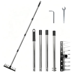 OK5STAR heavy duty iron weeding rake head with reinforced steel for tough weed removal