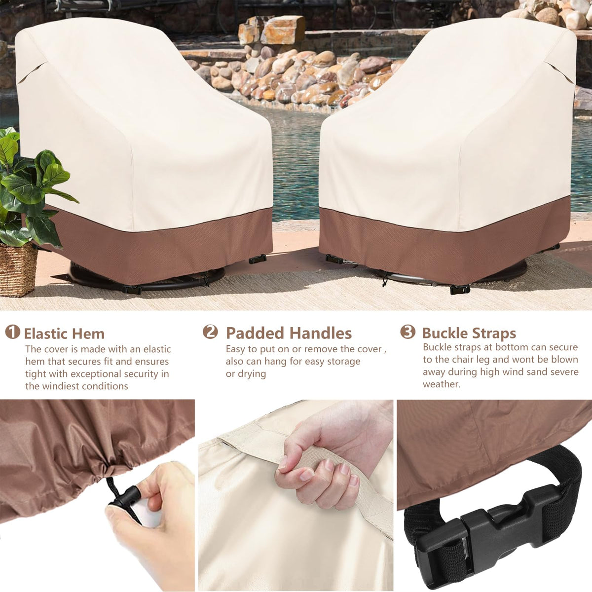 OkCool buckle closure detail ensures secure fit on windy days