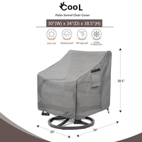 Okcool chair cover with 30w-34d-38-5h dimensions for a precise fit