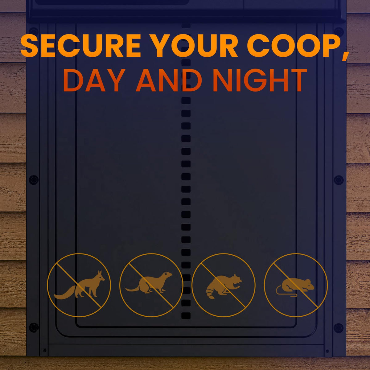 OKKÖBI Coop Door Lite weatherproof durable housing in outdoor coop
