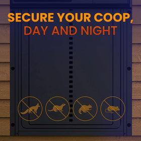 OKKÖBI Coop Door Lite weatherproof durable housing in outdoor coop