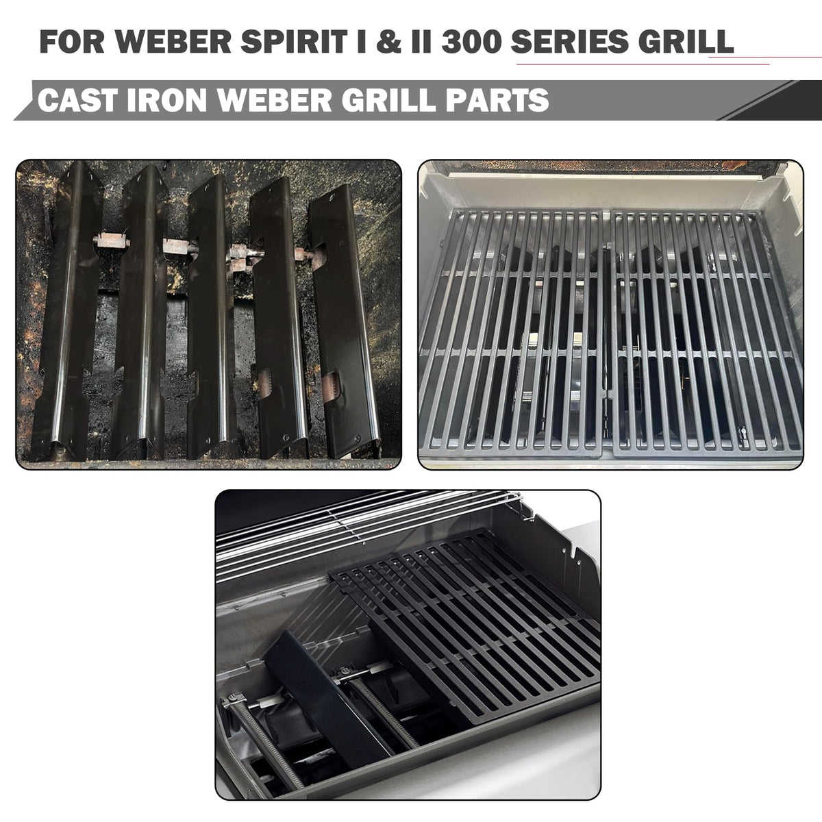 Oklagarden Spirit E-310 flavorizer bars highlight heat diffusion during cooking.