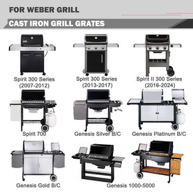 Oklagarden Spirit grates GS4-compatible design for versatile Weber fits.