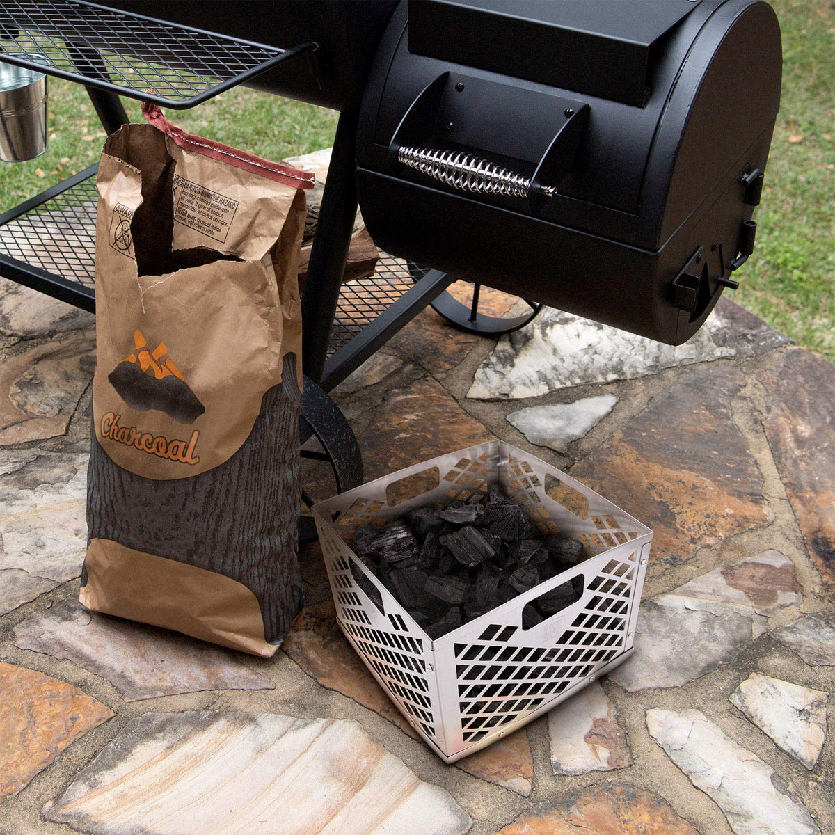 Oklahoma Joe's stainless steel construction for lasting durability