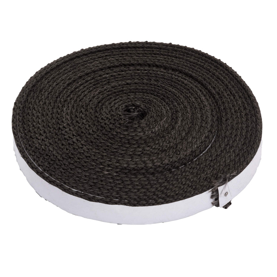 Oklahoma Joe's gasket close-up shows heat-resistant fiber-wool for durable smoke sealing.