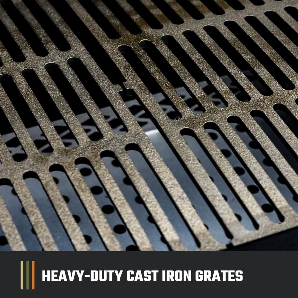 Adjustable heat tray lets you sear hot or low-and-slow cook with confidence.