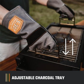 Integrated thermometer helps monitor cooking temperature at a glance.