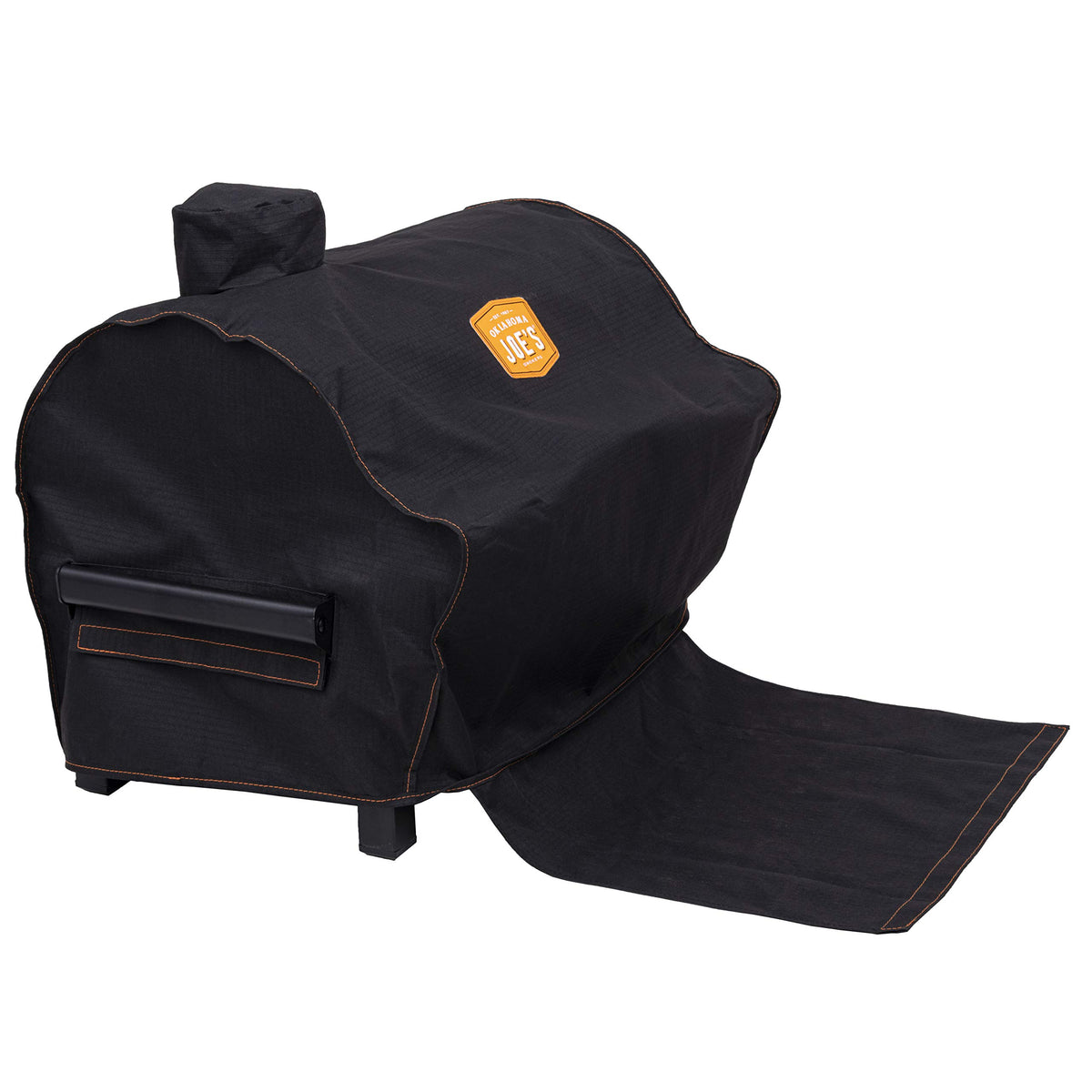 Oklahoma Joe's Rambler Tabletop Grill Cover uses heavy-duty rip-stop fabric to guard against weather.