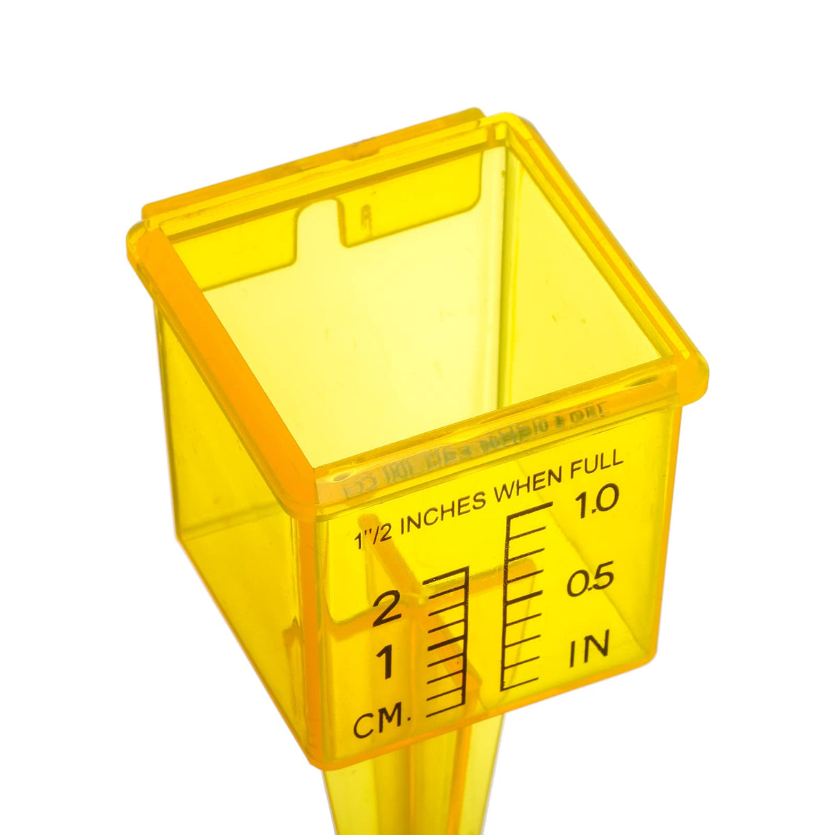 Okllen rain gauge weather resistant plastic withstands outdoor conditions.