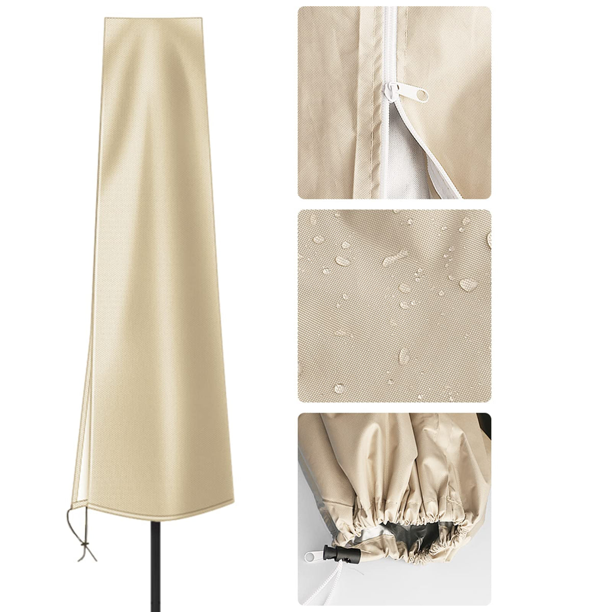 OKPOW fits 6-9 ft umbrellas, ideal for small patios