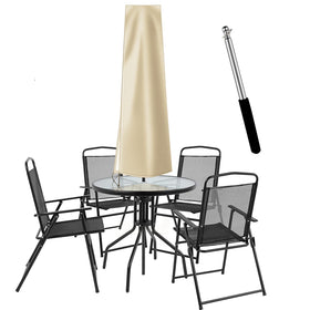 OKPOW umbrella cover in durable material protecting a 6-9 ft umbrella from dust and wear
