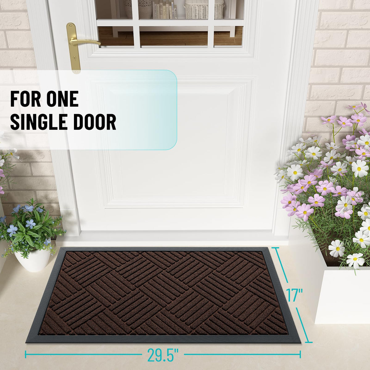 OLANLY absorbent door mat shows moisture-wicking surface for dry floors.