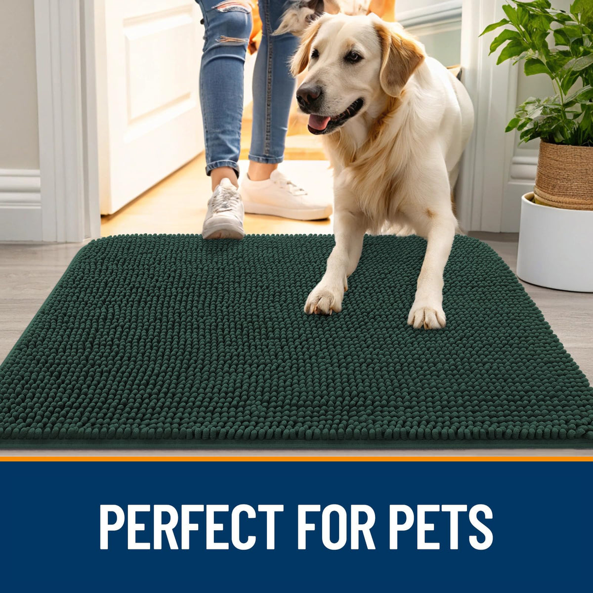 OLANLY anti-slip mat features a textured backing for stable placement