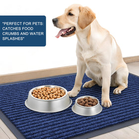OLANLY indoor outdoor mat blue complements any exterior or interior.