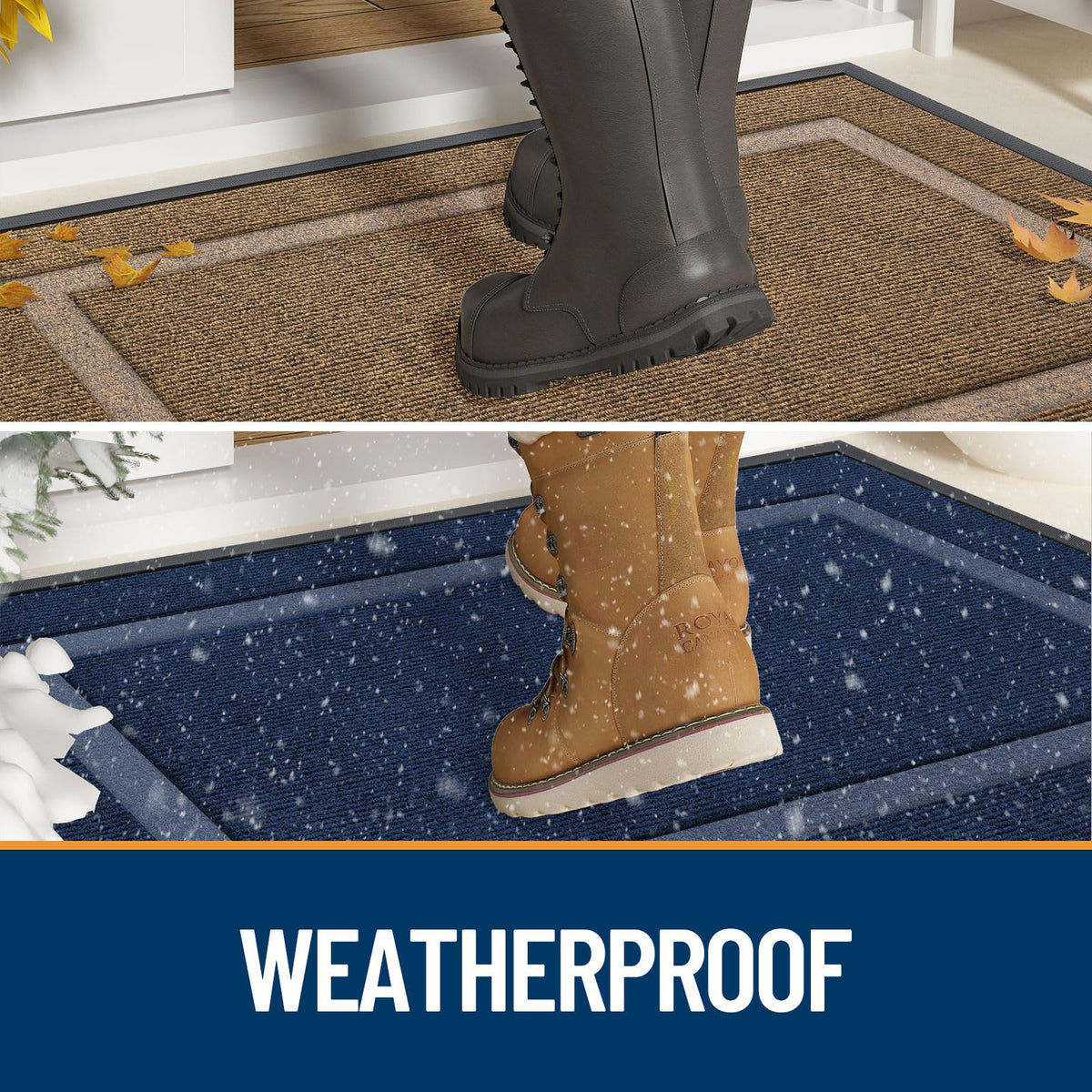 OLANLY deep grooves trap moisture for cleaner floors after rain.
