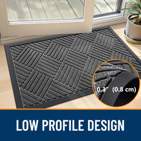 OLANLY dirt moisture trapping grooves keep the entry dry by capturing debris and moisture.