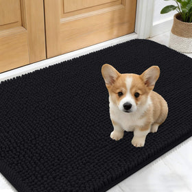 OLANLY dog door mat 24x16 features soft chenille for cozy entryways.