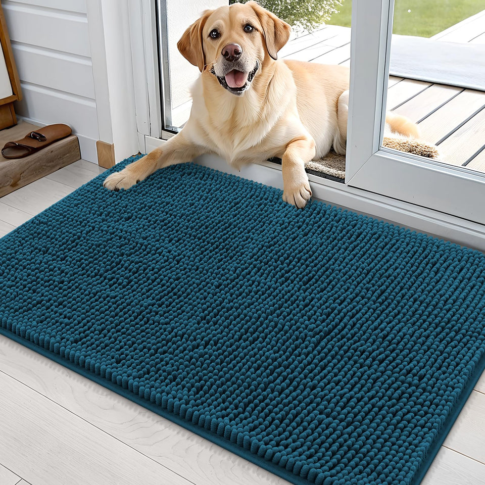 OLANLY dog door mat, 36x24, absorbs moisture and dirt at the entry.