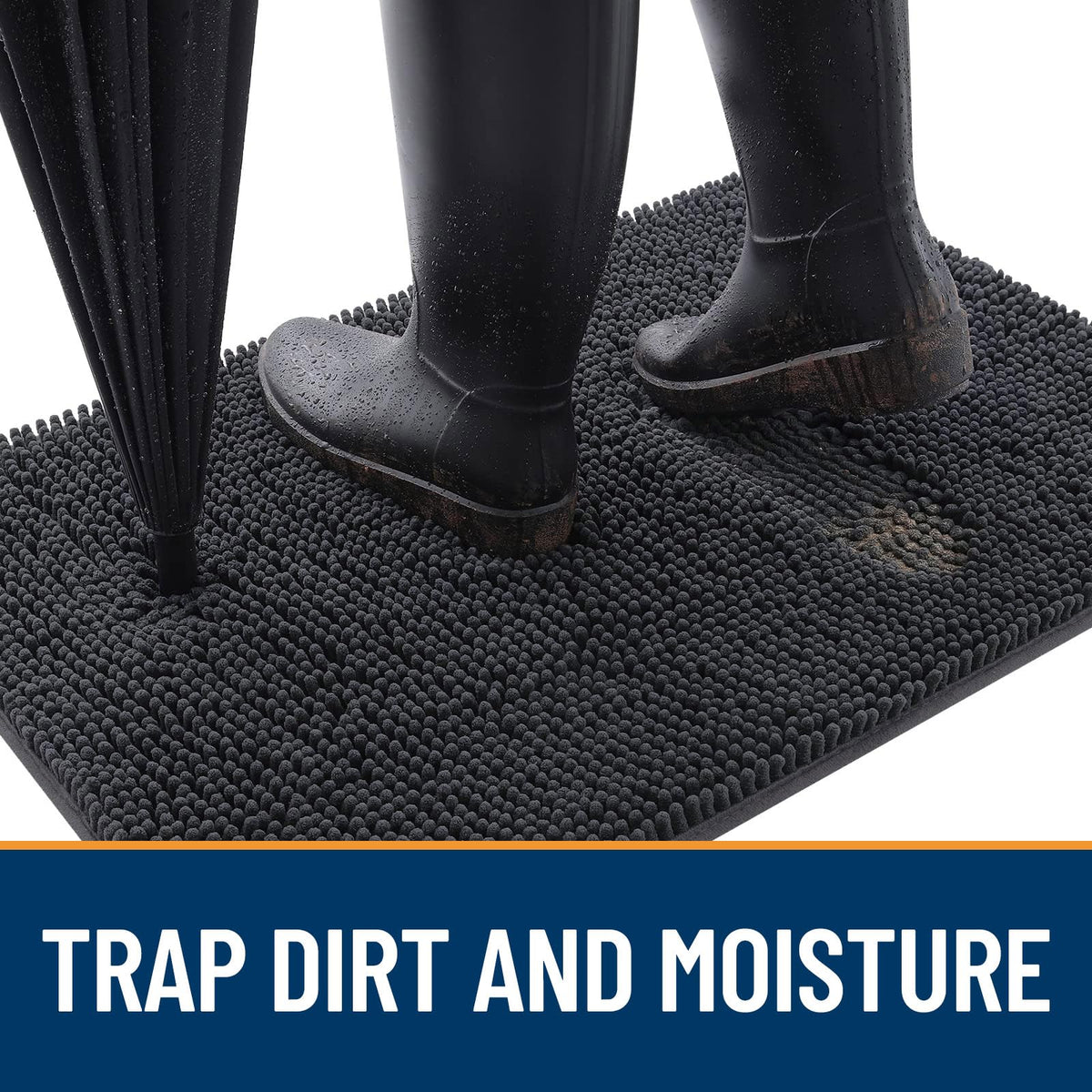 OLANLY dog door mat absorbs moisture and dirt to keep floors clean.