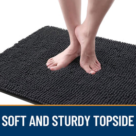 OLANLY dog door mat low-profile design fits under most doors.