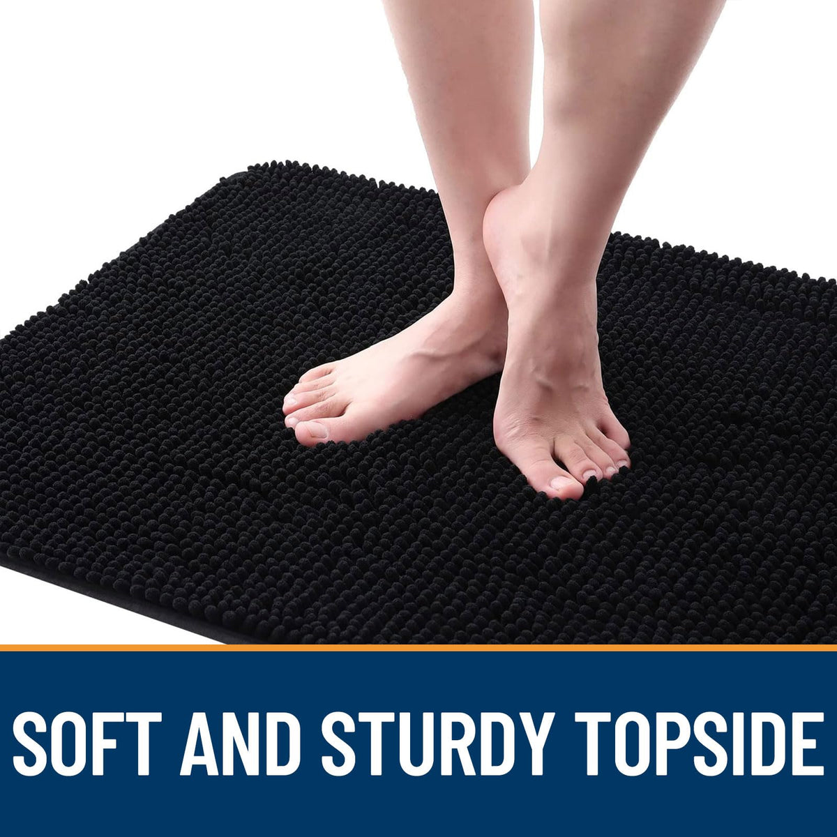 OLANLY dog door mat low-profile 1-inch design fits under doors.