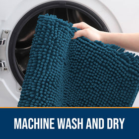 OLANLY dog mat is machine washable for easy home care.