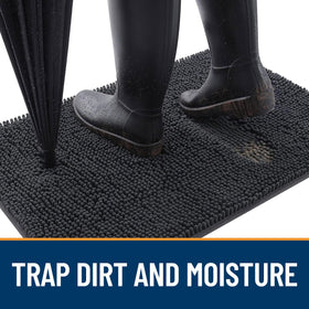 OLANLY dog door mat moisture-dirt absorption at doorstep keeps floors cleaner.
