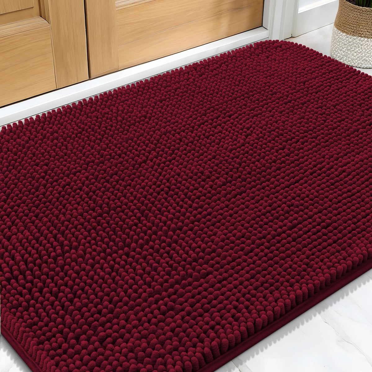 OLANLY dog door mat traps muddy paws at the entry to keep floors clean