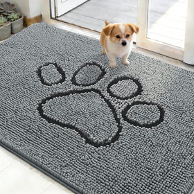 OLANLY dog door mat muddy paws 48x30 keeps dirt off floors and dries quickly.