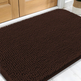OLANLY dog door mat with soft chenille for cozy entry comfort and warmth.