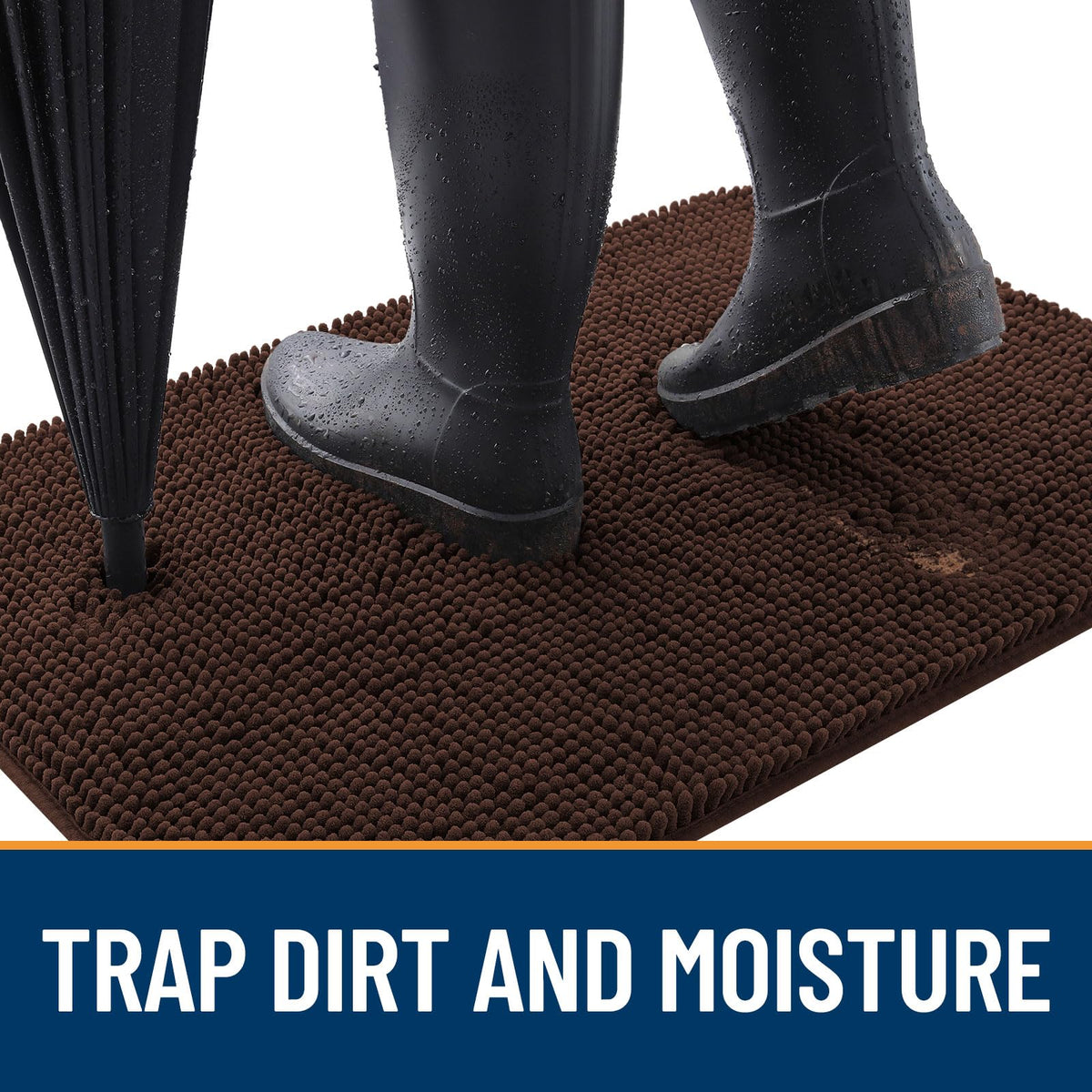OLANLY door mat absorbs dirt efficiently; keeps floors cleaner after muddy walks