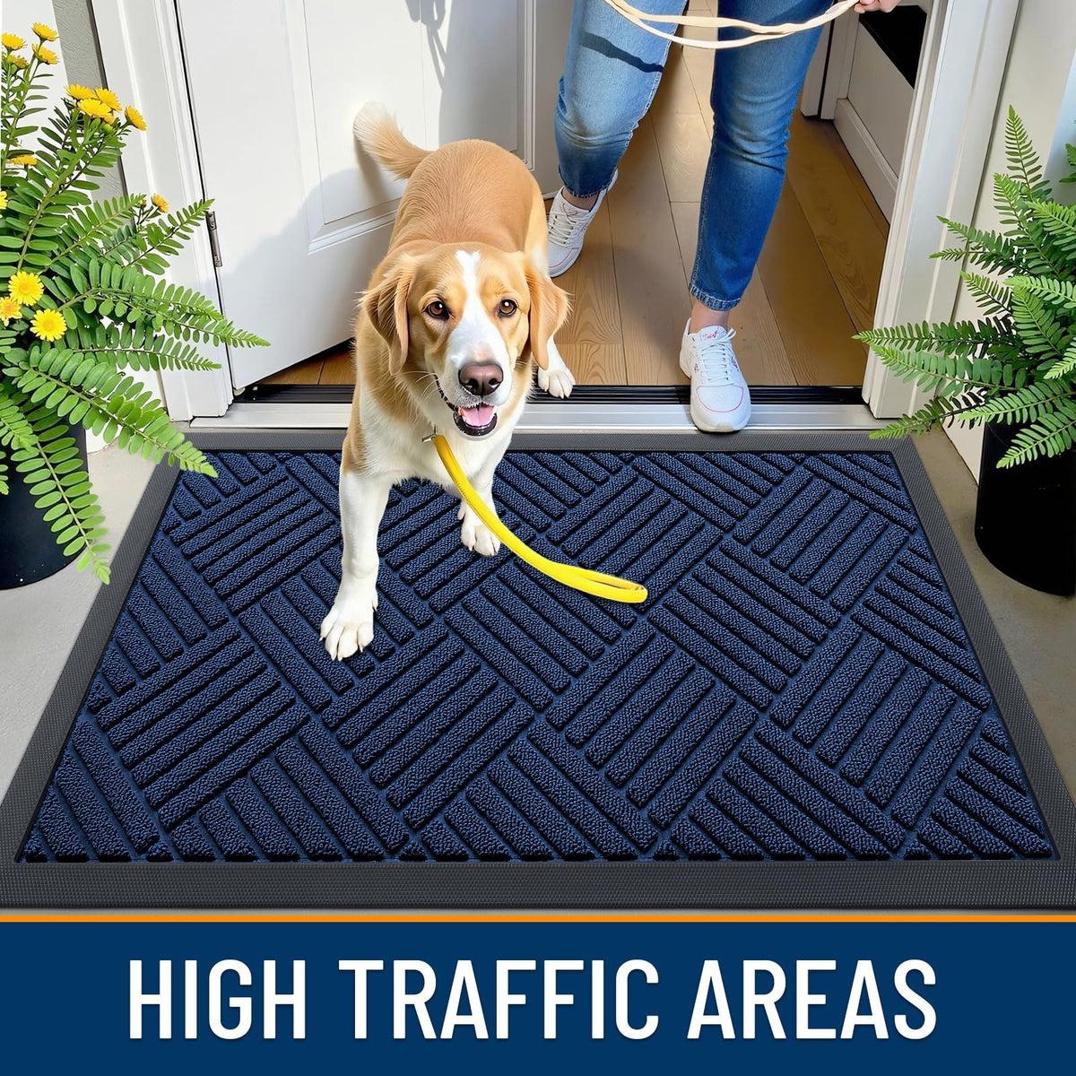 OLANLY all-weather mat designed for indoor and outdoor placement.