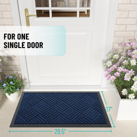 OLANLY mat close-up shows deep grooves that capture dirt effectively.