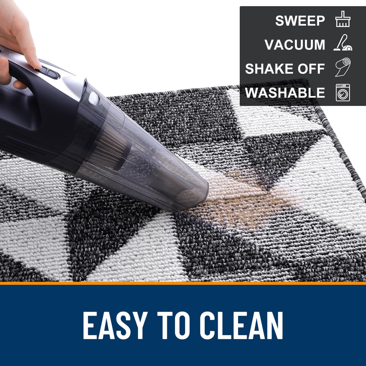 OLANLY door mat ideal for entryways, absorbs moisture and dust.