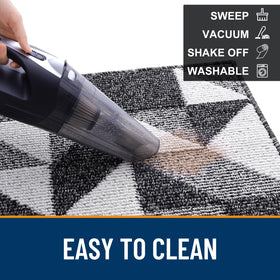 OLANLY door mat ideal for entryways, absorbs moisture and dust.