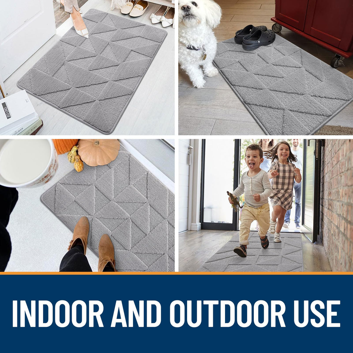 OLANLY door mat suits entryways and mudrooms alike