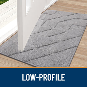 OLANLY door mat with geometric design adds subtle decor