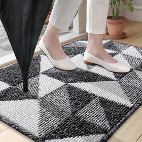OLANLY door mat geometric pattern adds modern decor and timeless style.