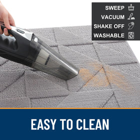OLANLY door mat low-profile design fits under doors smoothly