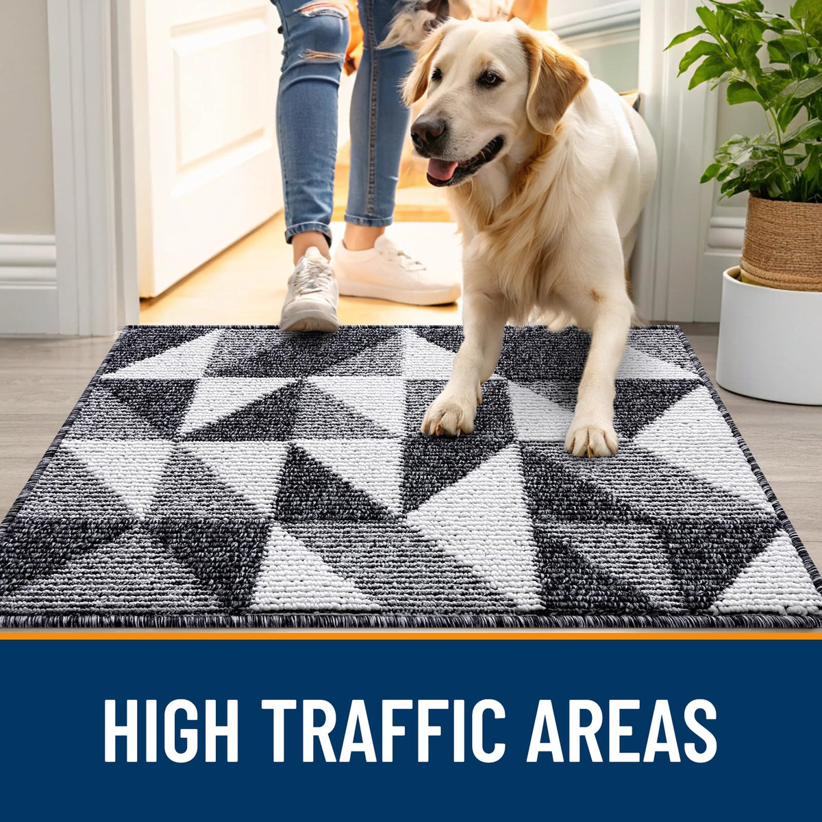 OLANLY door mat machine washable for easy deep cleaning.